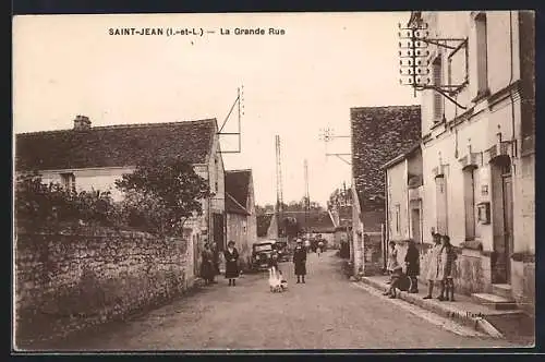 AK Saint-Jean /I.-et-L., La Grande Rue