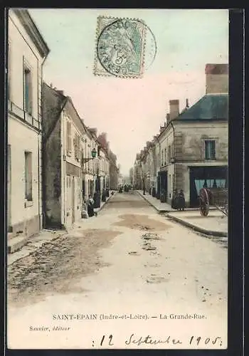 AK Saint-Epain /Indre-et-Loire, La Grande-Rue