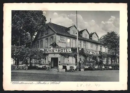 AK Wintermoor, Ansicht von Buhr`s Hotel