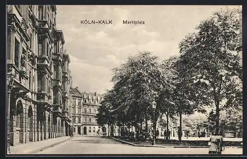 AK Köln-Kalk, Partie am Marktplatz