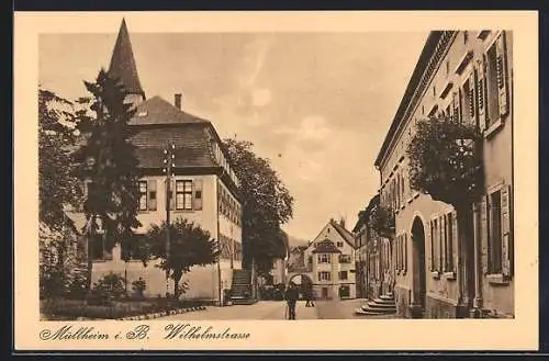 AK Müllheim i. B., Partie in der Wilhelmstrasse