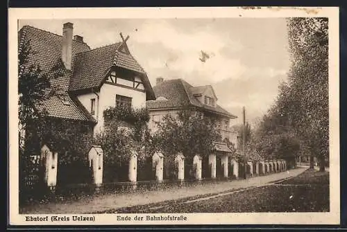 AK Ebstorf /Uelzen, Ende der Bahnhofstrasse