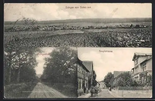 AK Duingen, Königsallee und Hauptstrasse