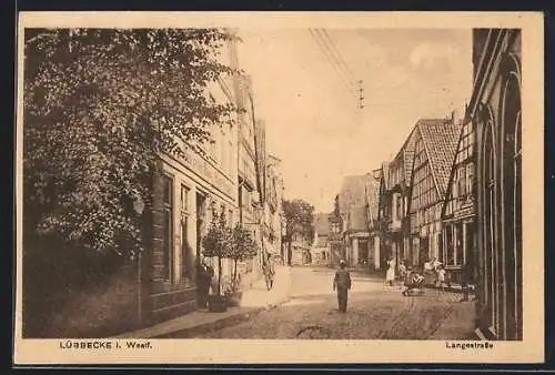 AK Lübbecke i. Westf., Gaststätte Deutsches Haus von Franz W. in der Langestrasse