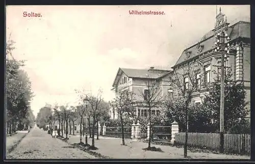 AK Soltau, Wilhelmstrasse mit Villen