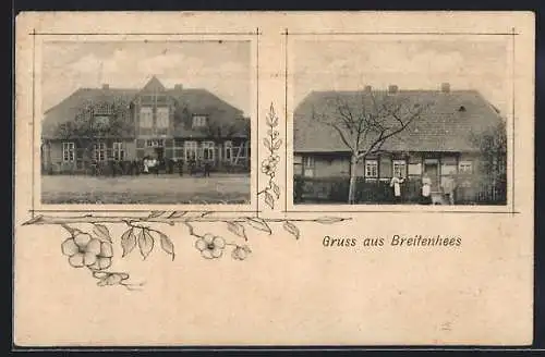 AK Breitenhees, Besucher und Angestellte am Gasthaus