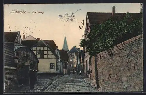 AK Lübbecke, Strasse am Steinweg