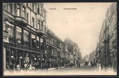 AK Köln-Kalk, Geschäfte in der Hauptstrasse