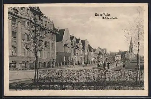 AK Essen / Ruhr, Häuser an der Hufelandstrasse