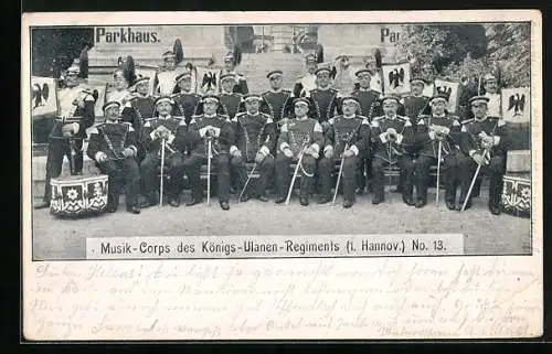 AK Hannover, Musik-Corps des Königs-Ulanen-Regiments (1. Hannov.) No. 13