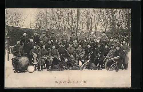 AK Mülheim / Ruhr, Regts.-Musik, Landwehr-Infanterie-Reg. 39, 1. Kompagnie