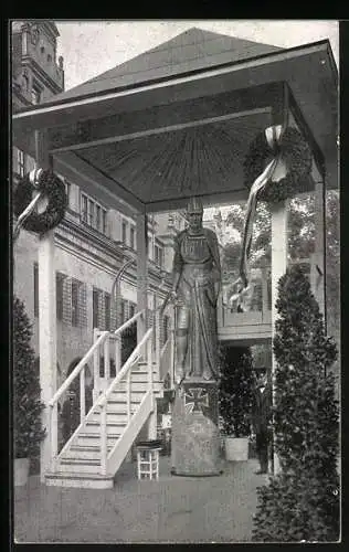 AK Leipzig, Leipziger Wehrmann in Eisen eingeweiht 1915, Kriegshilfe, Nagelung