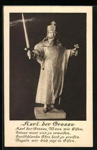 AK Osnabrück, Denkmal Karl der Grosse, Nagelung, Kriegshilfe