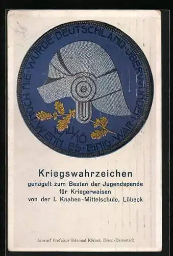 AK Lübeck, Nagelung eines Kriegswahrzeichens zum Besten der Jugendspende für Kriegerwaisen v. d. Knaben-Mittelschule