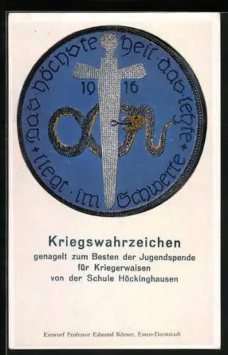 AK Höckinghausen, Kriegswahrzeichen, Nagelung zum Besten der Jugendspende für Kriegerwaisen von der Schule