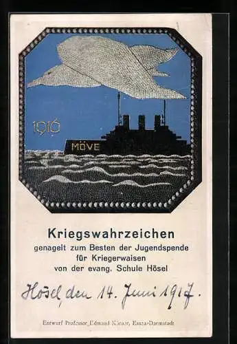 AK Hösel, Kriegswahrzeichen, Nagelung zum Besten der Jugendspende für Kriegerwaisen v. d. evg. Schule