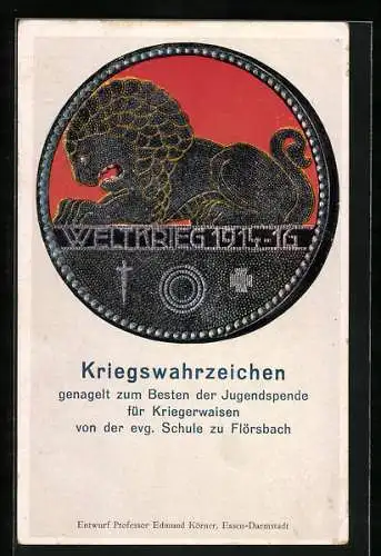 AK Flörsbach, Kriegswahrzeichen, Nagelung zum Besten der Jugendspende für Kriegerwaisen v. d. Evg. Schule