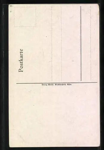 AK Berlin-Steglitz, Kriegswahrzeichen, Nagelung der Mittelschule Grunewaldstr. 2, Möwe und Schiff