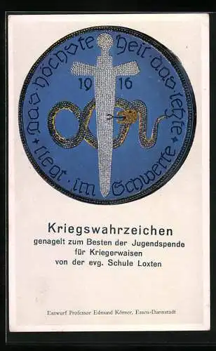 AK Loxten / Versmold, Nagelung zum Besten der Jugendspende für Kriegswaisen