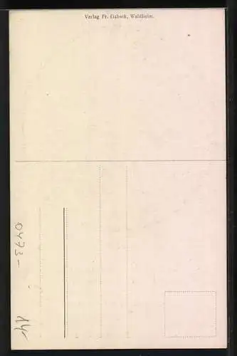 AK Waldheim / Sachsen, Das Kriegswahrzeichen der Stadt mit Wappen, Nagelung