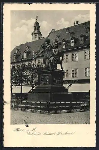 AK Hanau a. M., Gebrüder Grimm-Denkmal