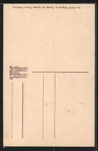 Lithographie Tutzing, Starnberger See mit Aufkirchen, Schloss Berg & Roseninsel