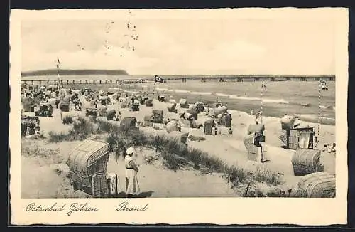 AK Göhren / Ostseebad, Strandpartie mit 