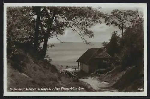 AK Ostseebad Göhren auf Rügen, Altes Fischerhäuschen