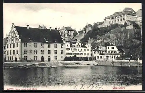 AK Meersburg, Ansicht vom Hafen, Hotel Seehof