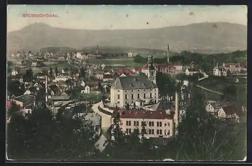 AK Grossschönau / Sachsen, Ortsansicht aus der Vogelschau