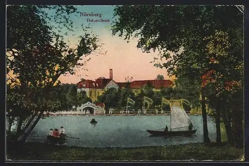 AK Nürnberg, Dutzendteich mit Booten