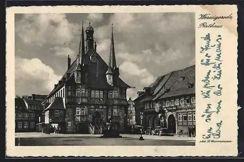 AK Wernigerode /Harz, Am Rathaus