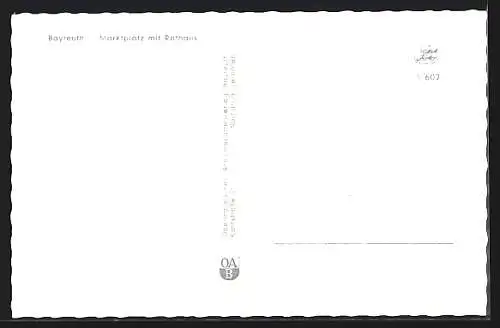 AK Bayreuth, Marktplatz mit Rathaus