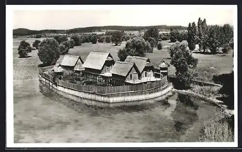 AK Unteruhldingen, Freilichtmuseum, Pfahldorf der Steinzeit