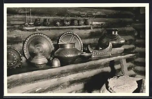 AK Unteruhldingen /Bodensee, Freilichtmuseum, Bronzezeitliche Töpferei