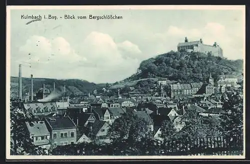 AK Kulmbach /Bay., Blick vom Bergschlösschen