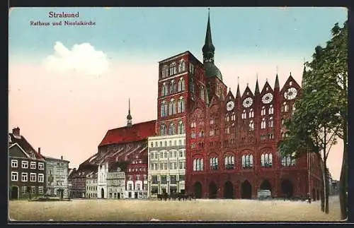 AK Stralsund, Rathaus und Nicolaikirche