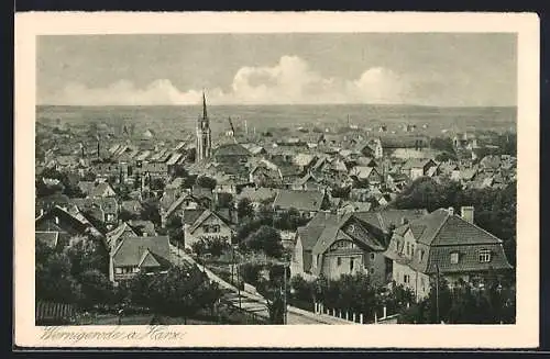 AK Wernigerode /Harz, Totalansicht aus der Vogelschau