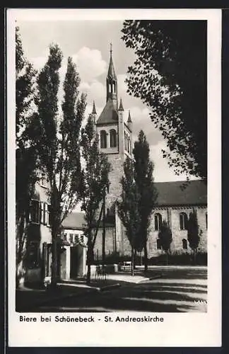 AK Biere bei Schönebeck, An der St. Andreaskirche