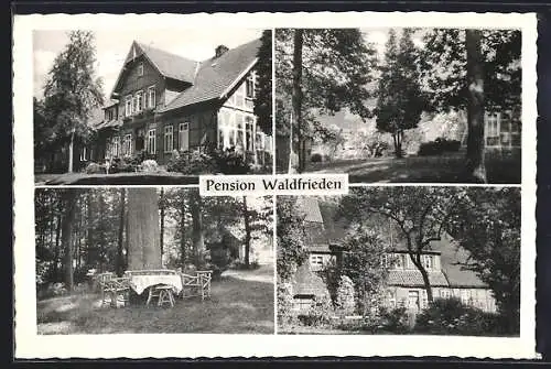 AK Bommelsen-Beck über Walsrode-Land, Pension Waldfrieden