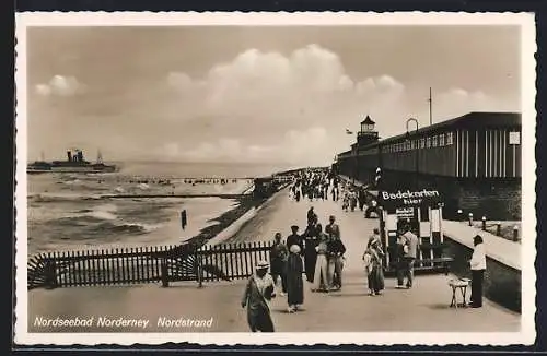 AK Norderney, Promenade am Nordstrand