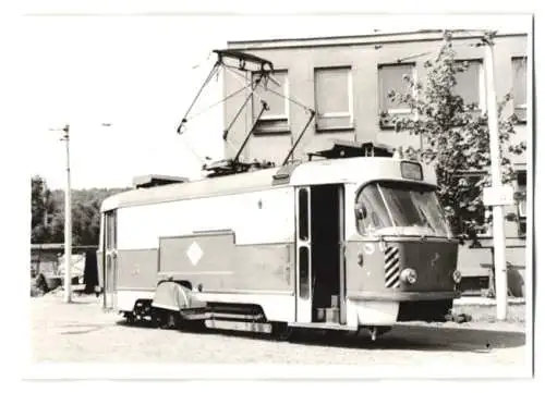 Fotografie Horst Golzsch, Leipzig, Ansicht Prag, Strassenbahn-Werkstattwagen