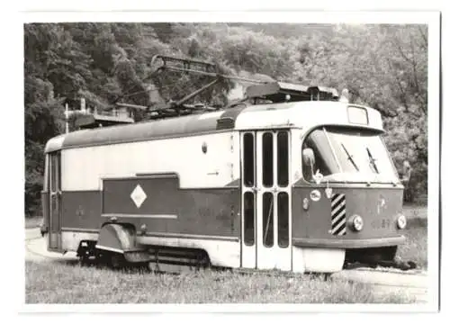 Fotografie Horst Golzsch, Leipzig, Ansicht Prag, Strassenbahn - Werkstattwagen Nr. 4089