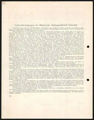 Rechnung Darmstadt 1935, Mielewerke AG Gütersloh, Haushaltsmaschinen-Fabrik, Betrieb mit Gleisanlage und Stammhäuser