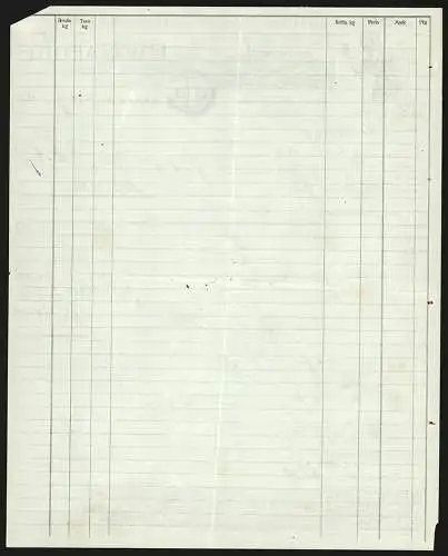 Rechnung Hamburg 1914, P. W. Gaedke mbH, Schokoladen- & Konfitüren-Fabrik, Das Werk und Spezialmarken Da Capo und Hansa