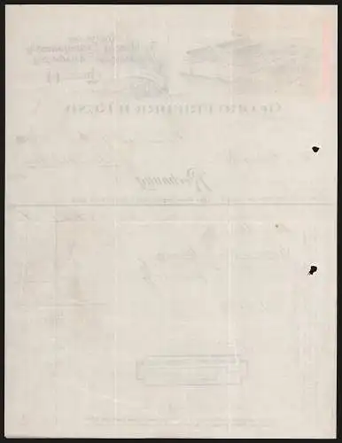 Rechnung Heilbronn a. N. 1905, Georg Friedrich Rund, Essig-Fabrik, Gesamtansicht des Betriebsgeländes