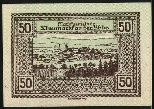 Notgeld Neumarkt an der Ybbs, 1920, 50 Heller, Markgemeinde, Gültig bis 31 Dez 1920