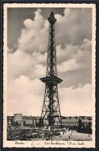 AK Berlin-Charlottenburg, Blick auf den Funkturm