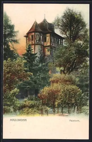 AK Maulbronn, Faustturm im Wald