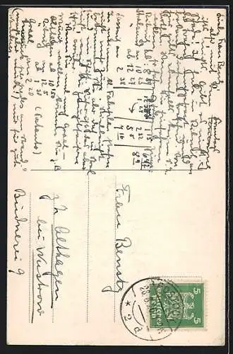 AK Rostock, Marienkirche mit Geschäften